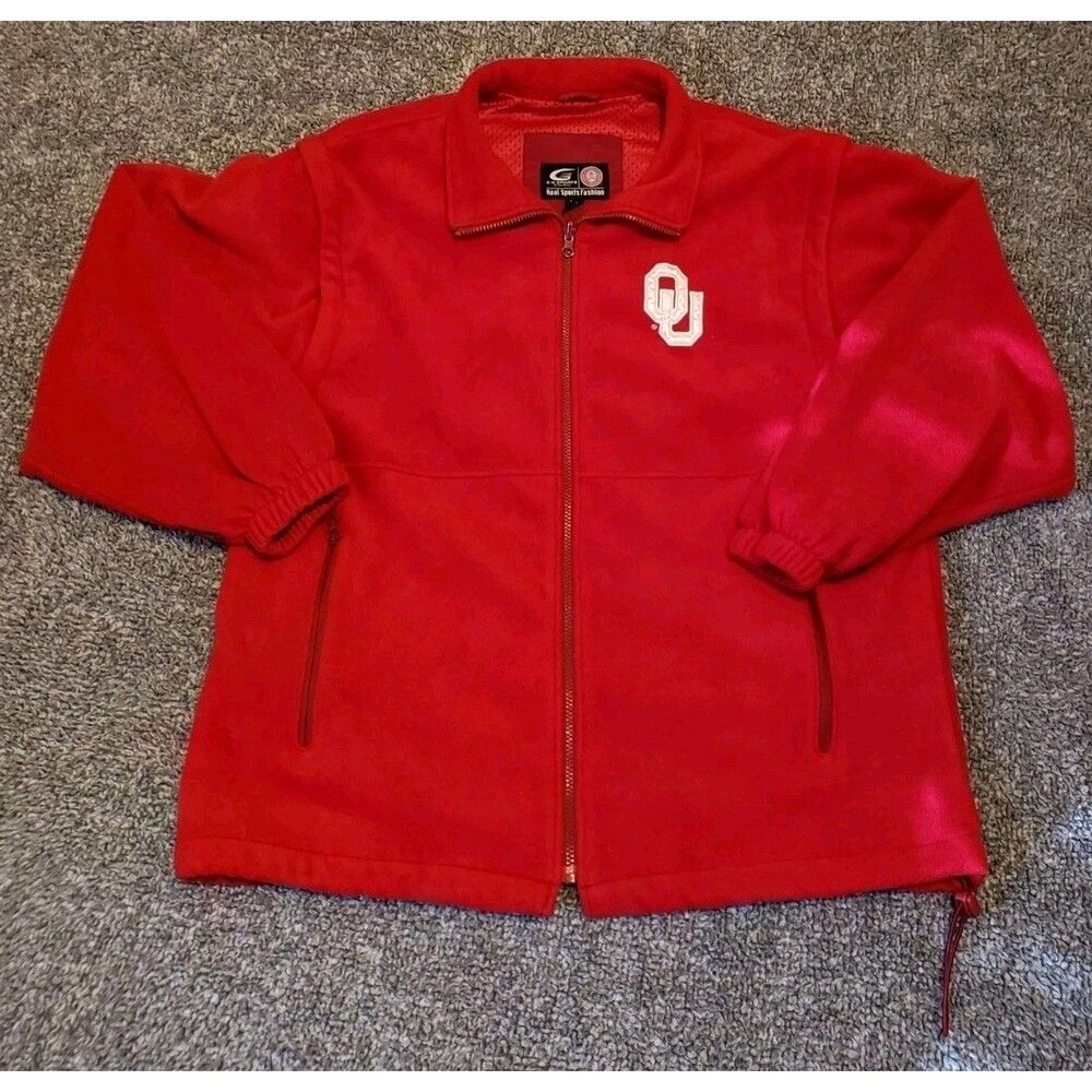 G3 Sports Carl Banks Oklahoma University Jacket/Vest Combo Sz LG Crimson Tide